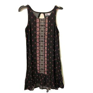 EPIC THREADS Girls Multicolor Floral Print Sleeveless Flutter Hem Dress